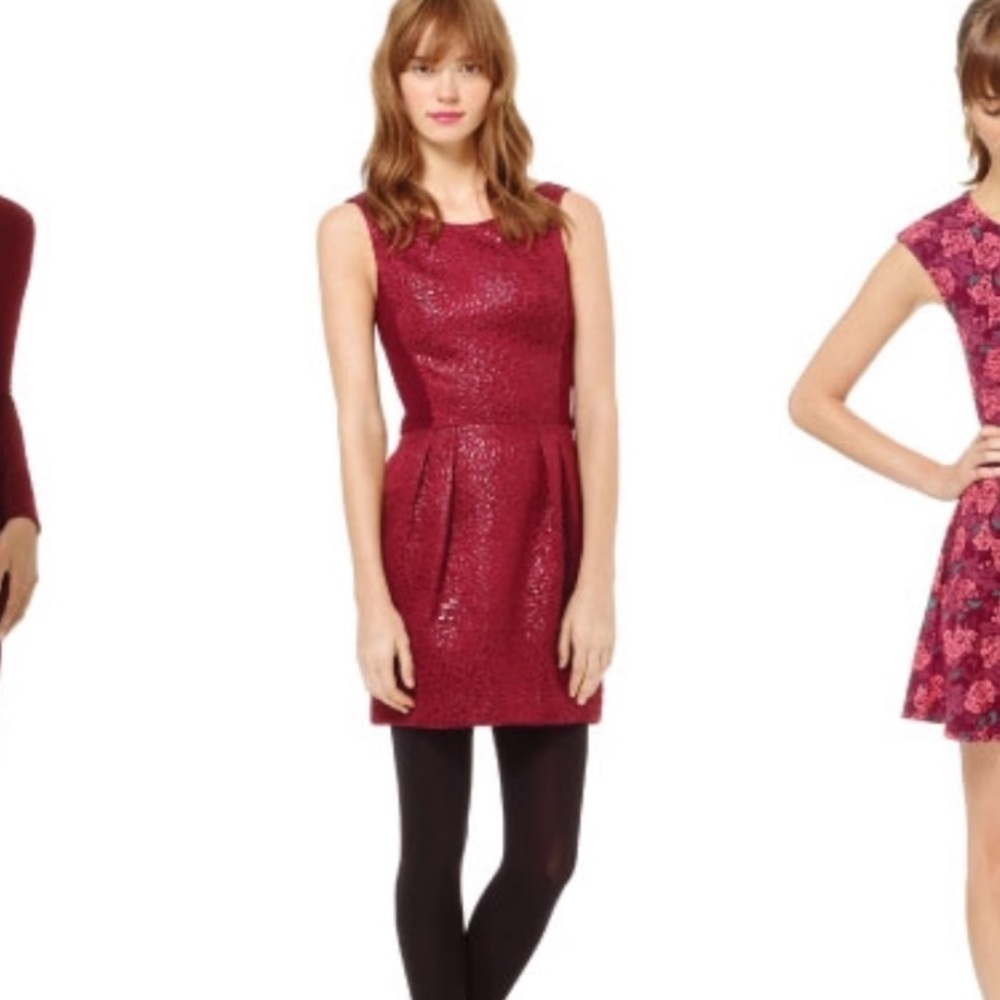 • Babaton Aritzia • Ellsworth Metallic Red Dress